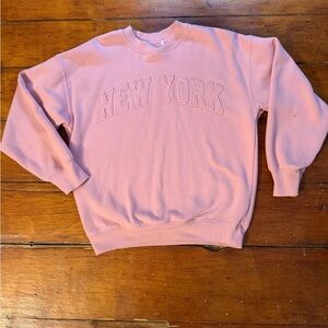 Pink New York Crewneck Sweatshirt